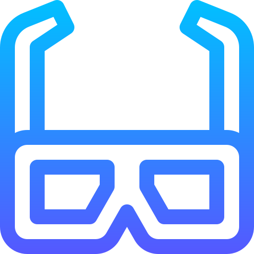 3d glasses Basic Gradient Lineal color icon