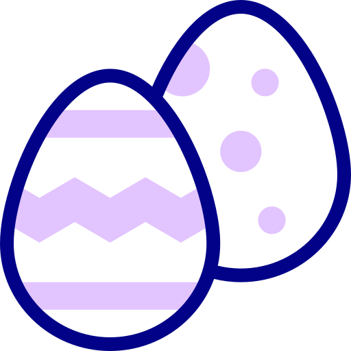 Easter eggs Detailed Mixed Lineal color icon