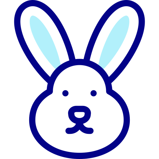 Easter bunny Detailed Mixed Lineal color icon