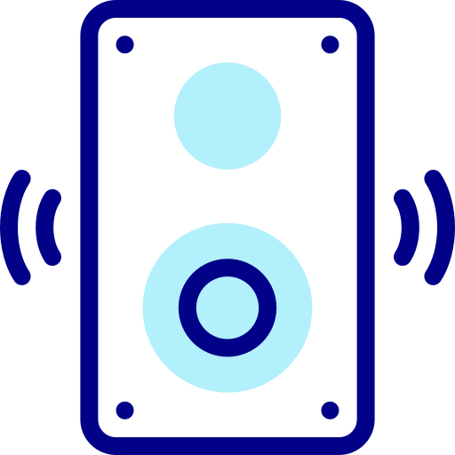 Speaker Detailed Mixed Lineal color icon