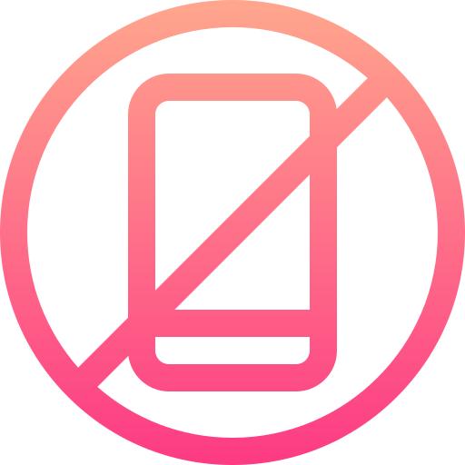 No phone Basic Gradient Lineal color icon