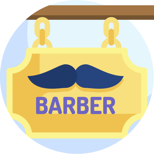 barbiere Detailed Flat Circular Flat icona