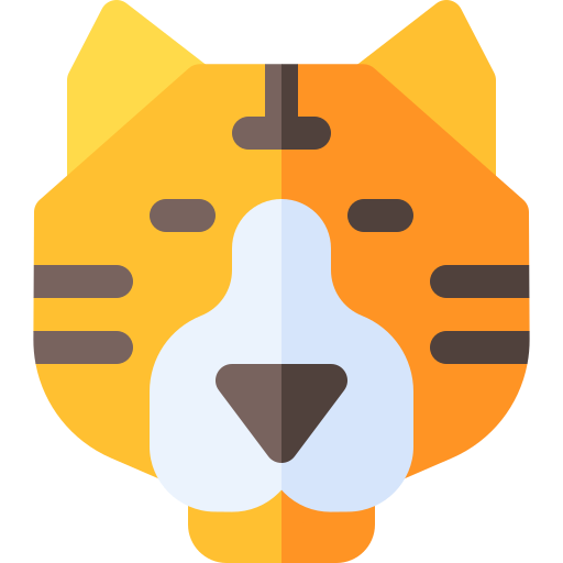虎 Basic Rounded Flat icon