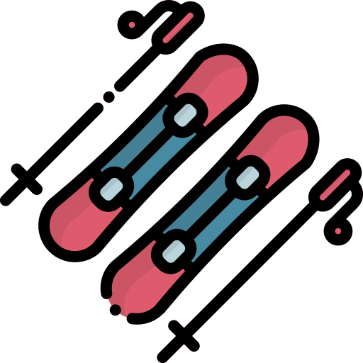 Ski equipment Generic Outline Color icon