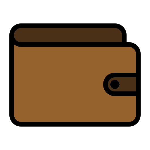 billetera Generic Outline Color icono