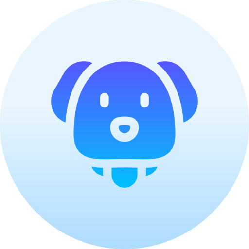 hond Basic Gradient Circular icoon