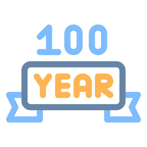 100 jahre Generic Outline Color icon