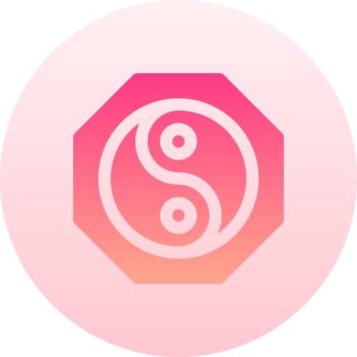 yin yang Basic Gradient Circular icoon