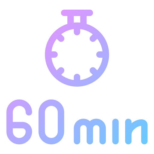 60 minutes Generic Gradient icon