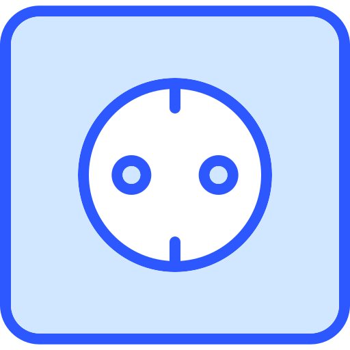 Electric plug Generic Blue icon