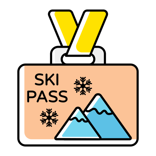 Ski pass Generic Color Omission icon