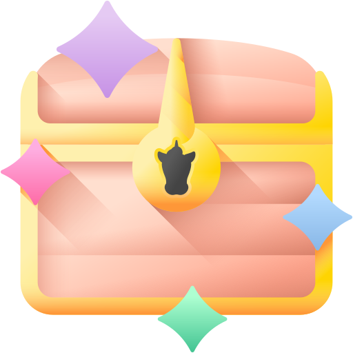 Treasure chest 3D Color icon