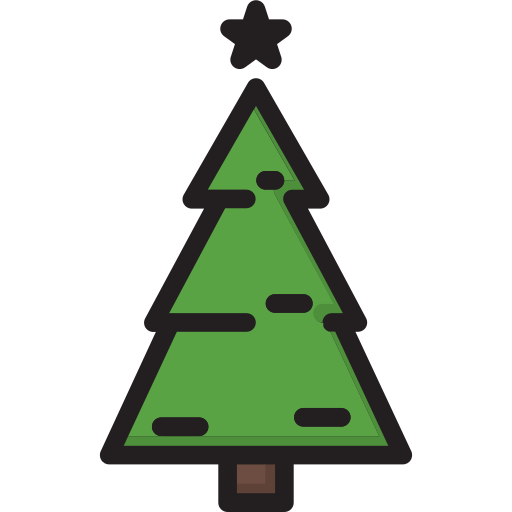 Рождественская елка Generic Outline Color иконка