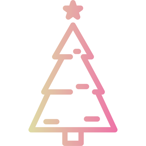 drzewko świąteczne Generic Gradient ikona