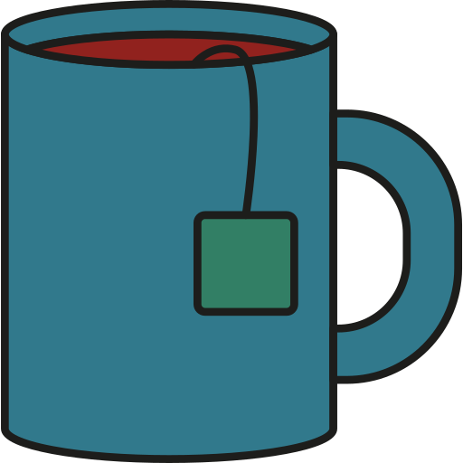 tasse à thé Generic Thin Outline Color Icône