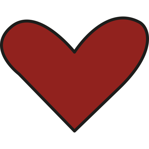 Heart Generic Thin Outline Color icon