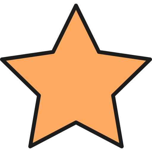 star Generic Thin Outline Color Icône