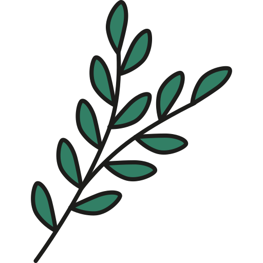 feuilles de branches Generic Thin Outline Color Icône