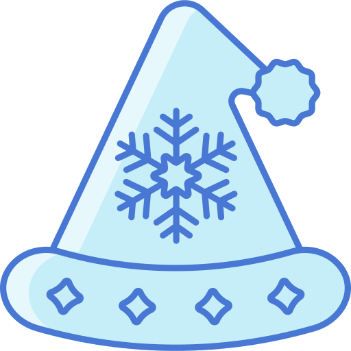 kerst hoed Generic Blue icoon