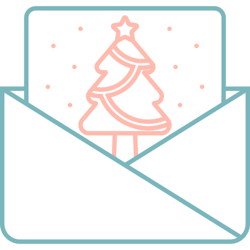 クリスマスカード Generic Outline Color icon