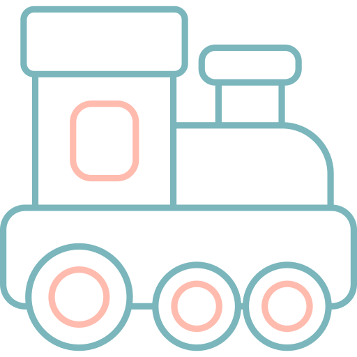 Toy train Generic Outline Color icon