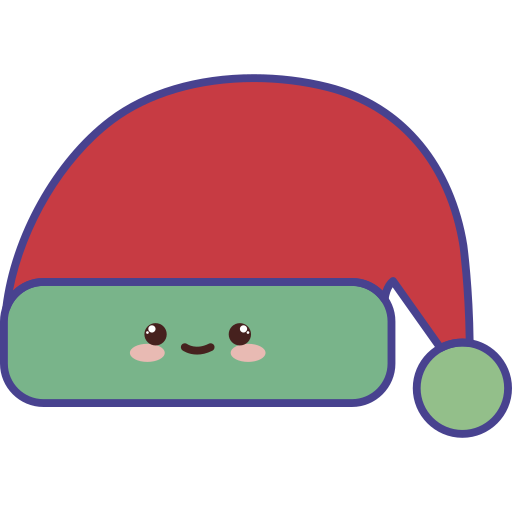 gorro navideño Generic Outline Color icono