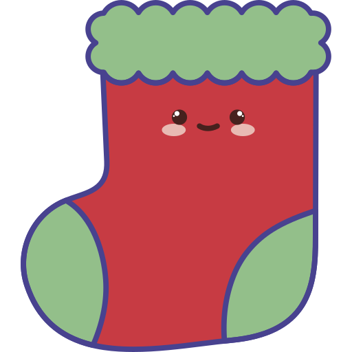 calcetín de navidad Generic Outline Color icono