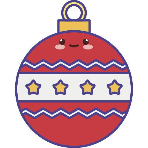 クリスマスボール Generic Outline Color icon