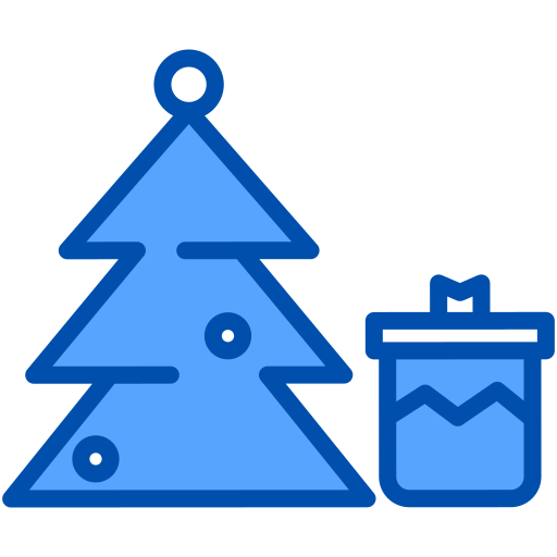 kerstboom Generic Blue icoon