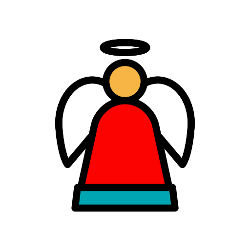 Ángel Generic Outline Color icono