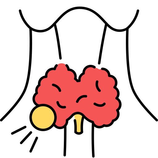 Thyroid gland Generic Outline Color icon
