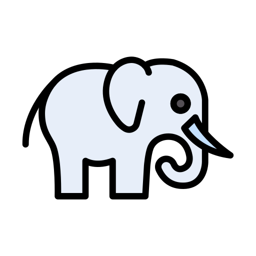 elefant Vector Stall Lineal Color icon