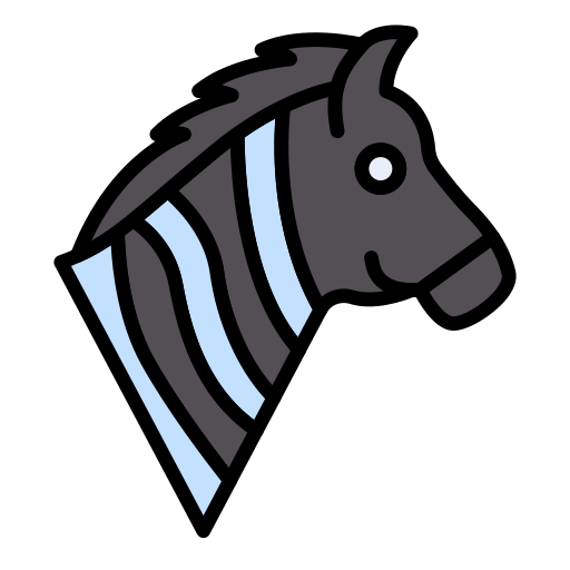 zebra Vector Stall Lineal Color icon