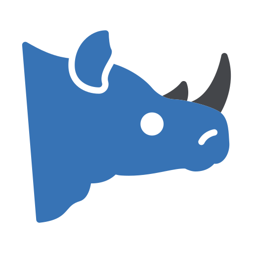 rinoceronte Generic Blue Ícone