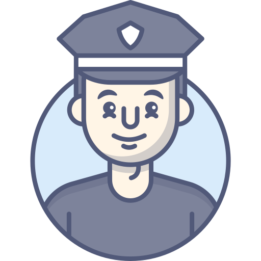 politieagent Generic Outline Color icoon