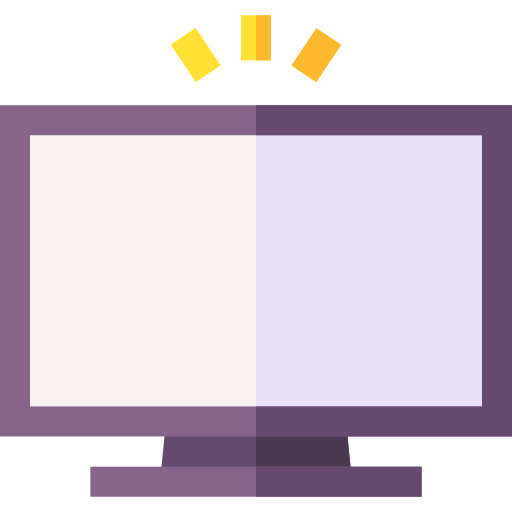 televisão Basic Straight Flat Ícone