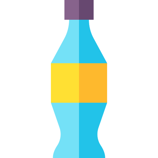 Carbonated drinks Basic Straight Flat icon
