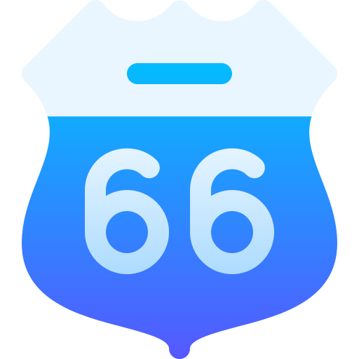 Route 66 Basic Gradient Gradient icon