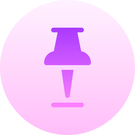 Pushpin Basic Gradient Circular icon