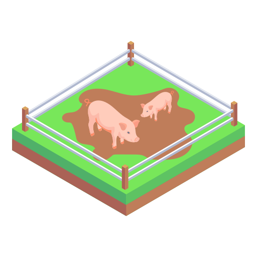 les cochons Generic Isometric Icône