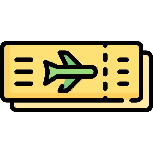 vliegtuig kaartjes Special Lineal color icoon