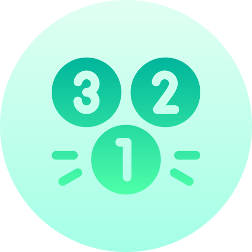 countdown Basic Gradient Circular icon