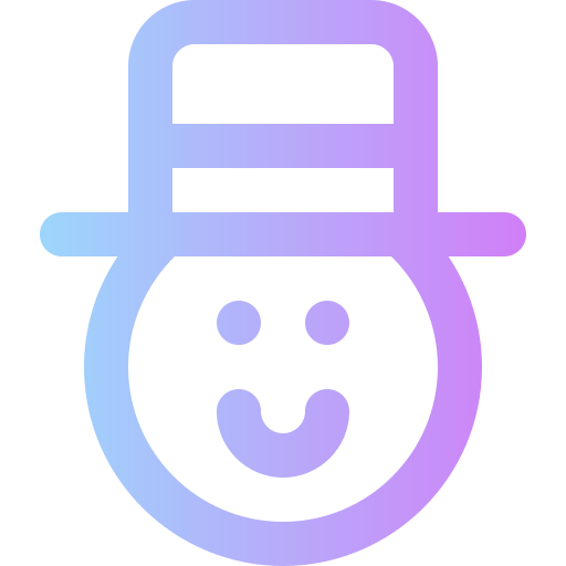 sneeuwman Super Basic Rounded Gradient icoon