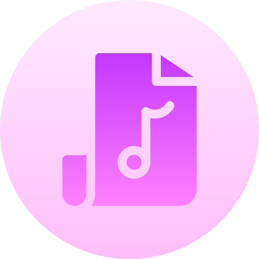 음악 시트 Basic Gradient Circular icon
