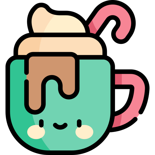 Hot chocolate Kawaii Lineal color icon