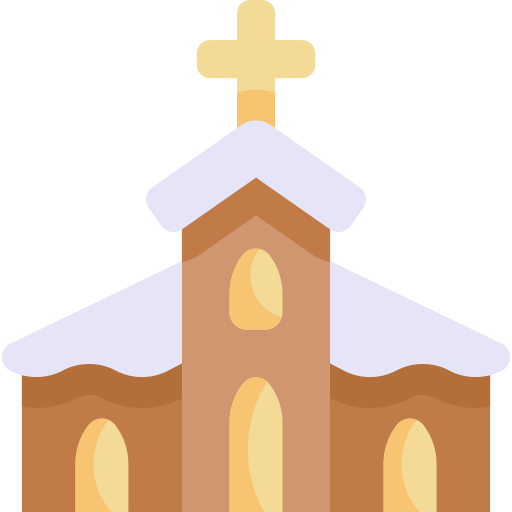 Церковь Kawaii Flat иконка
