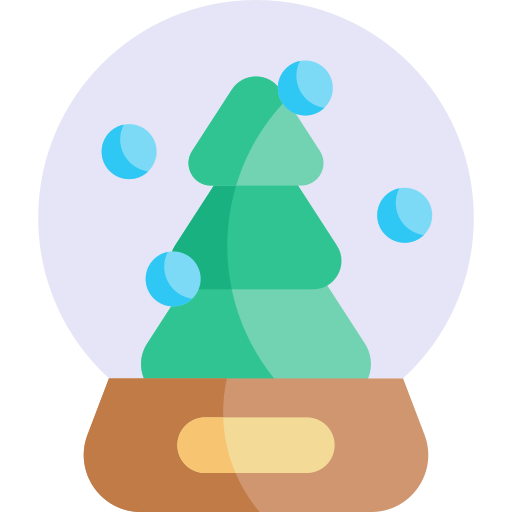 Śnieżna kula Kawaii Flat ikona