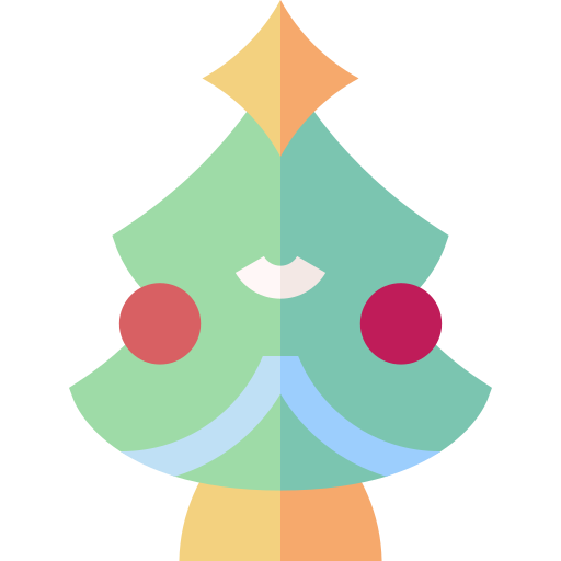 árbol de navidad Basic Straight Flat icono