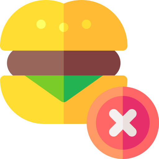 kein fastfood Basic Rounded Flat icon