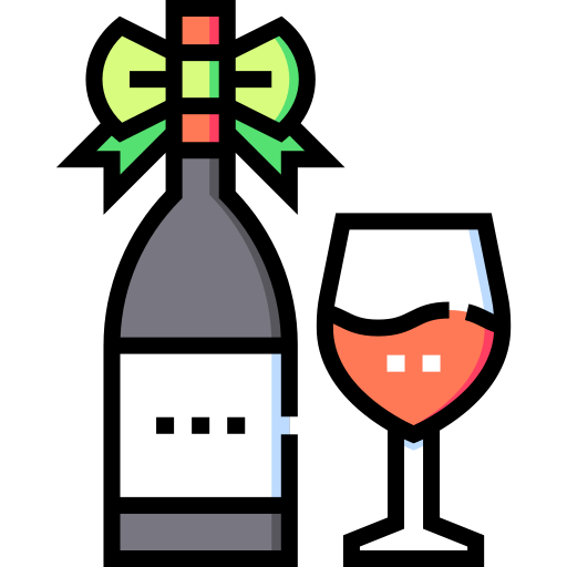 와인 Detailed Straight Lineal color icon